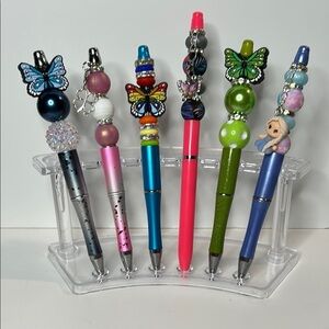 Office Pens with Butterfly Embellishments
